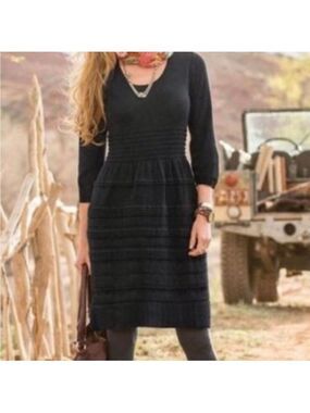 SUNDANCE ‘Sculptured Delight’ Cotton & Silk Sweater Dress
